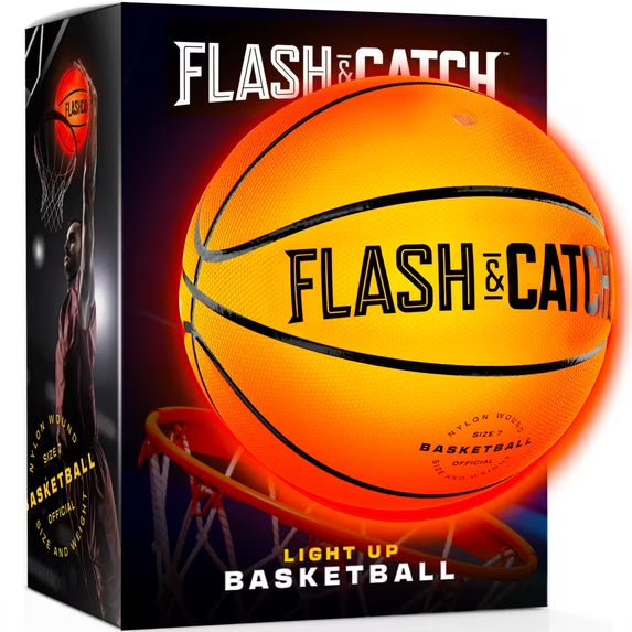 Light-up Basketball - Glow-in-the-Dark - Gifts for Boys - Sports Gear Accessories for Kids - Teens Birthday Gift Age 8-15+ Year Old