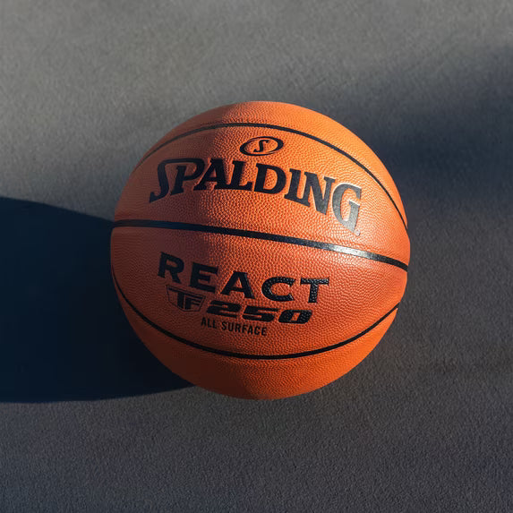 Spalding React TF-250 Official Size 7 Indoor-Outdoor Basketball 29.5 Inch