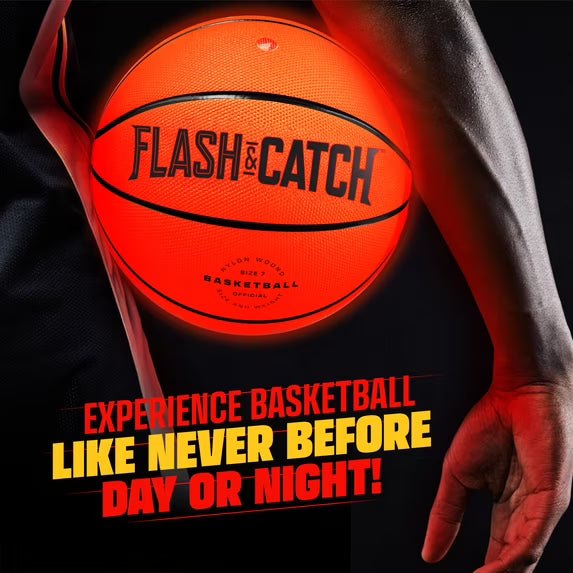 Light-up Basketball - Glow-in-the-Dark - Gifts for Boys - Sports Gear Accessories for Kids - Teens Birthday Gift Age 8-15+ Year Old